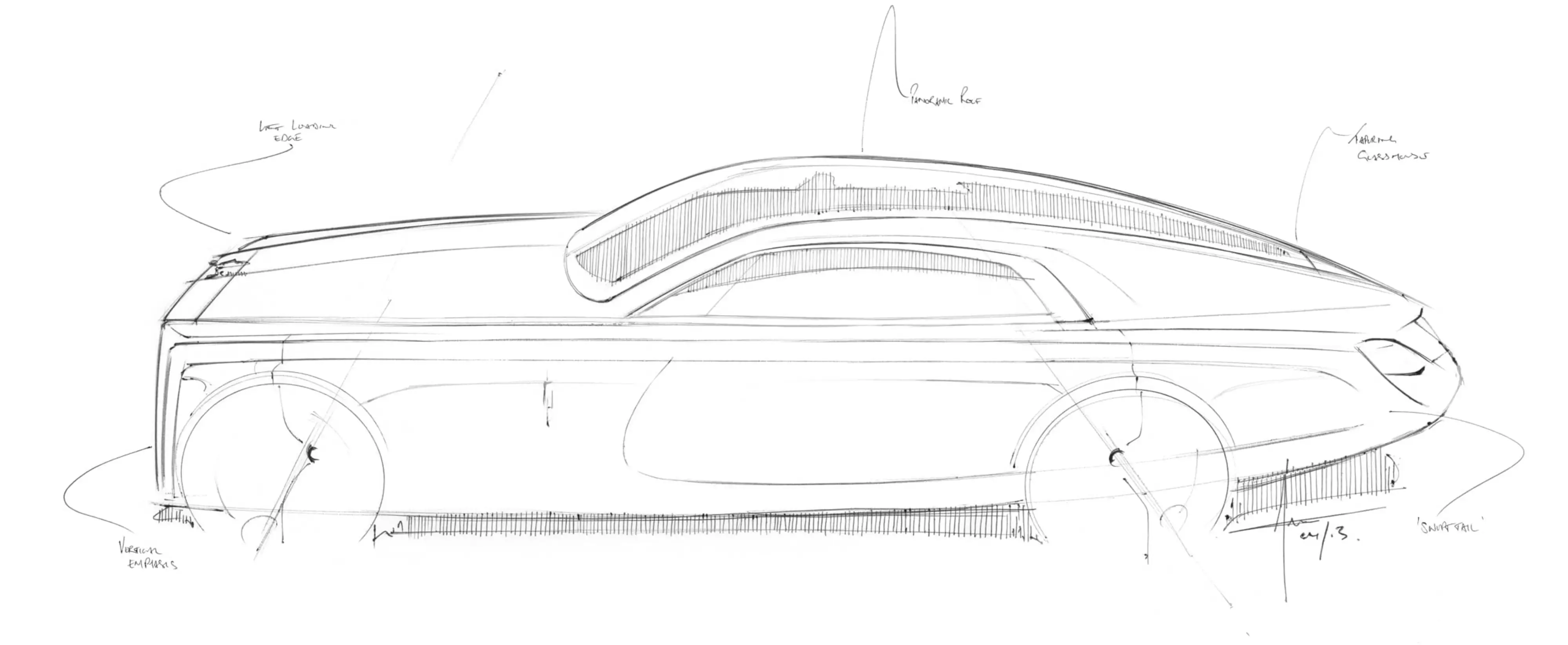Rolls-Royce Sweptail Drawing